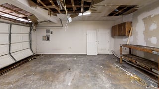 Before: Cluttered workshop